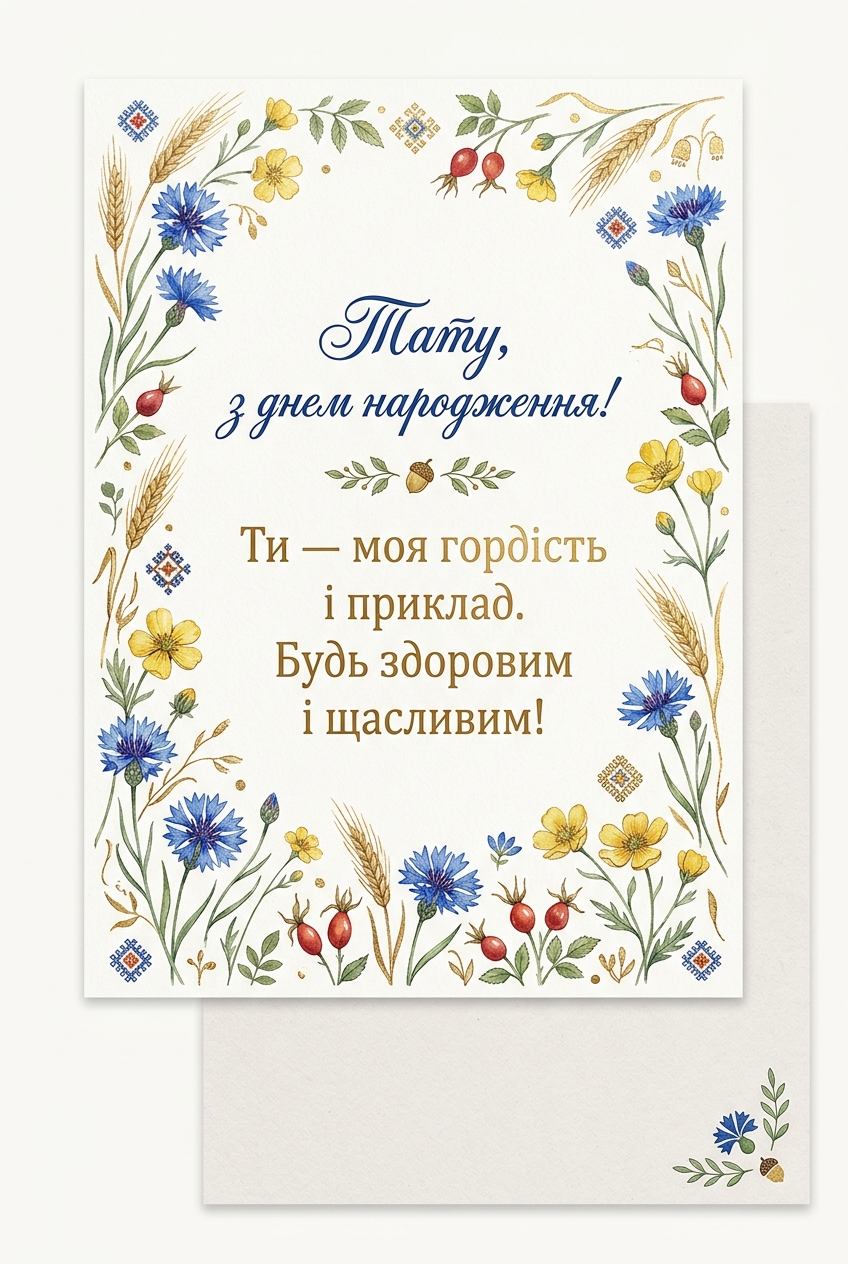 короткі привітання для тата у прозі