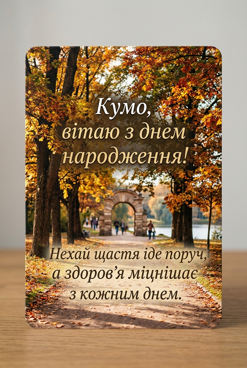 короткі привітання кумі своїми словами