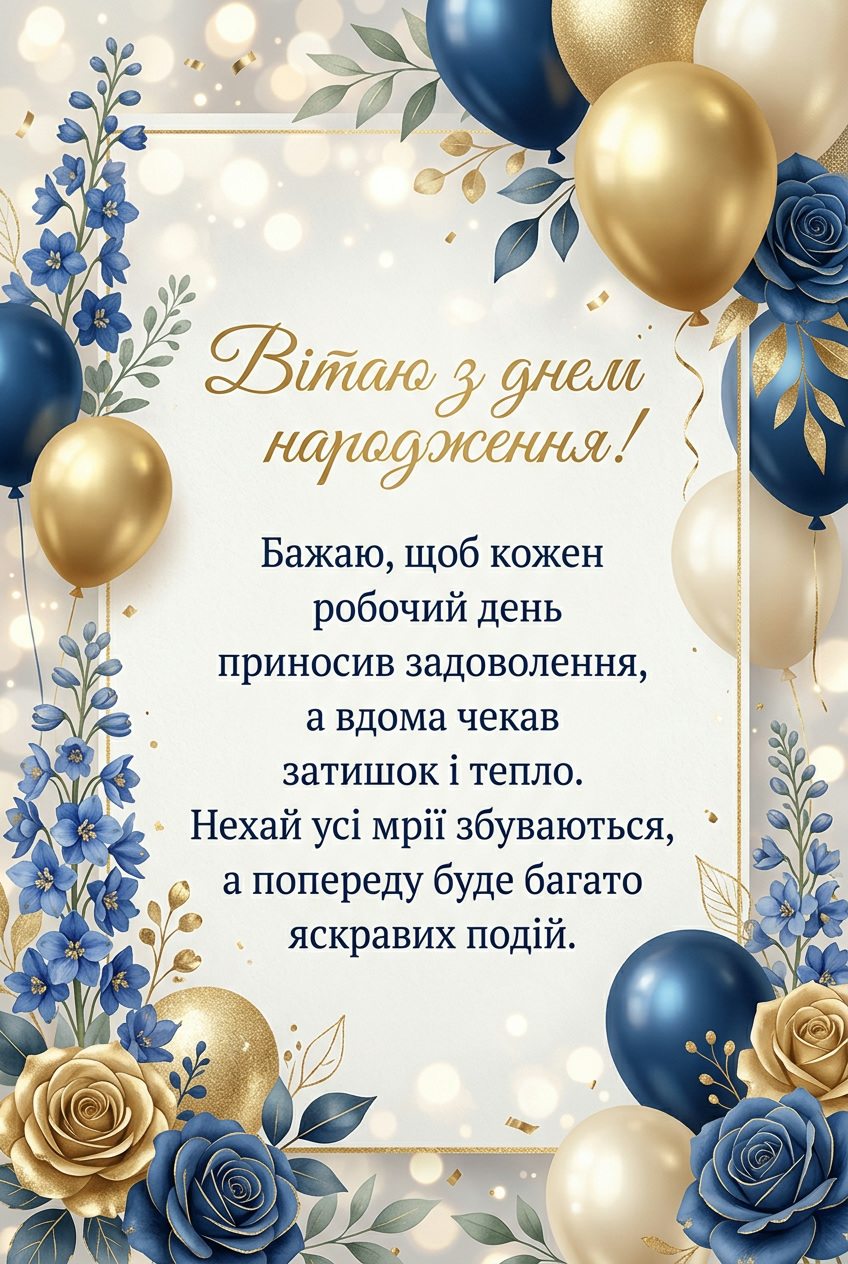 красиві привітання з днем народження колезі чоловіку