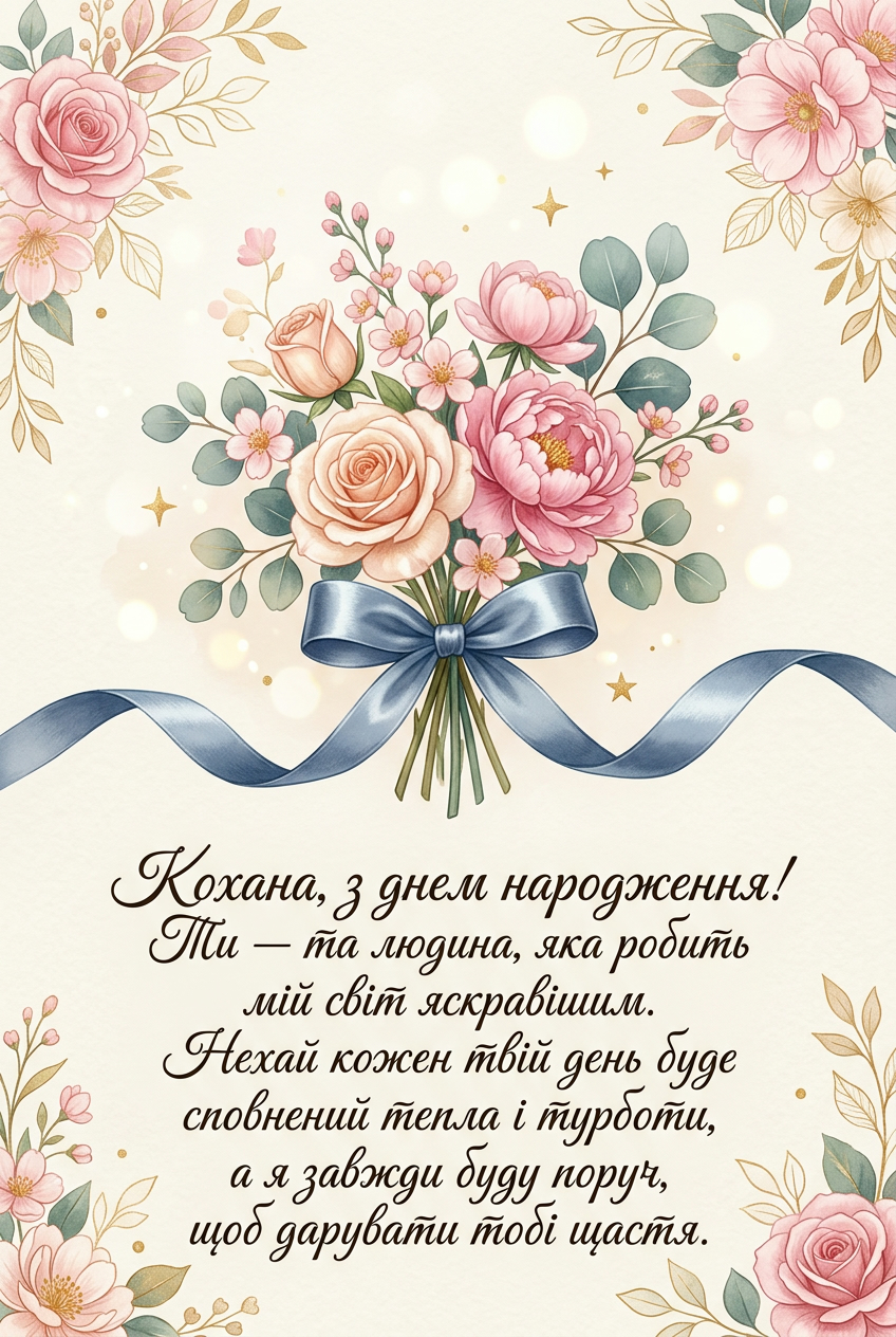 ніжні привітання з днем народження дружині