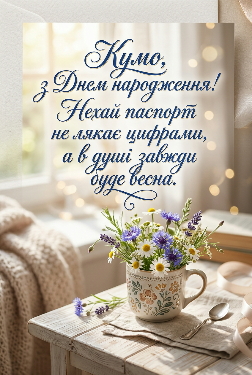 прикольні привітання для куми з гумором