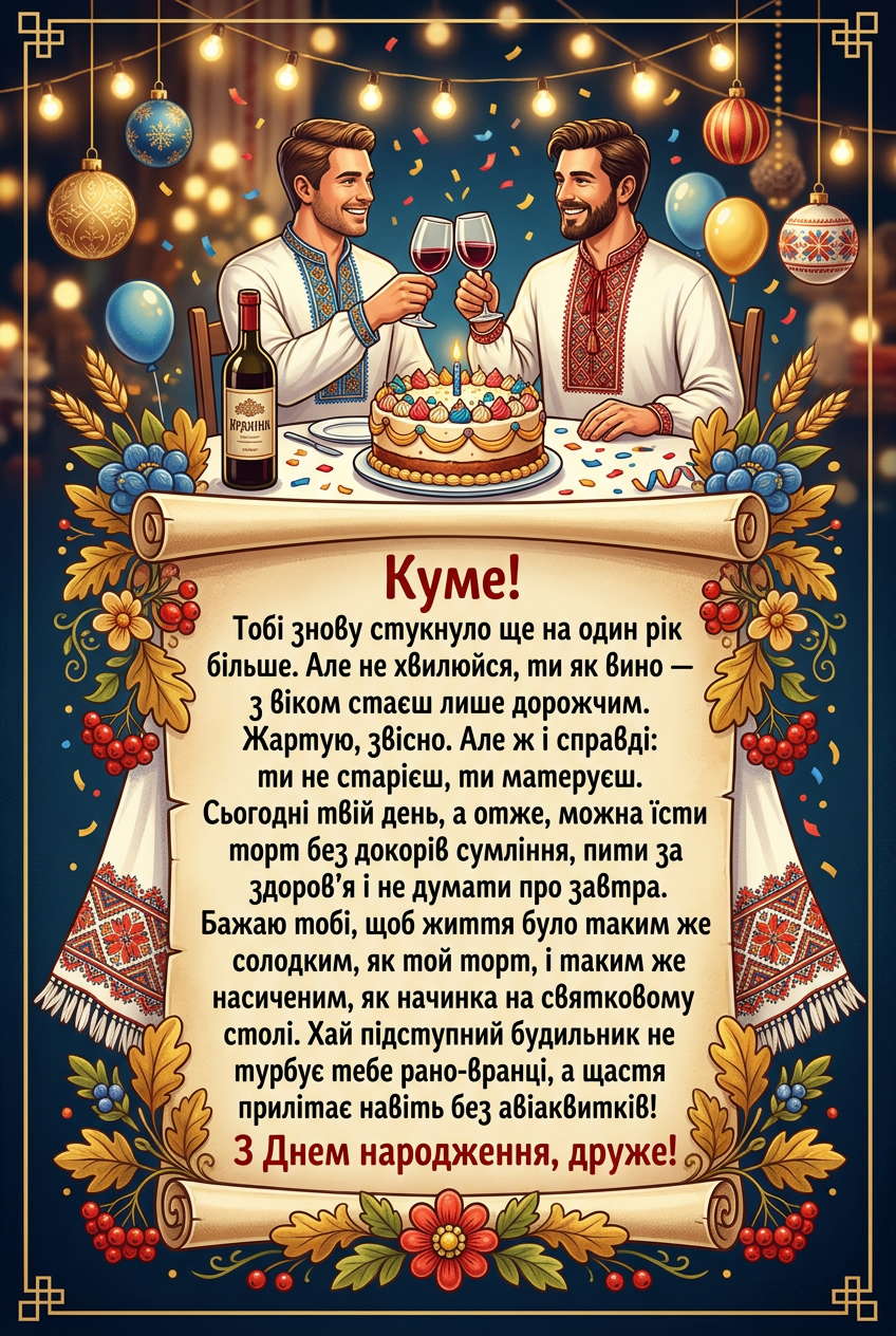 прикольні привітання, щоб розсмішити кума