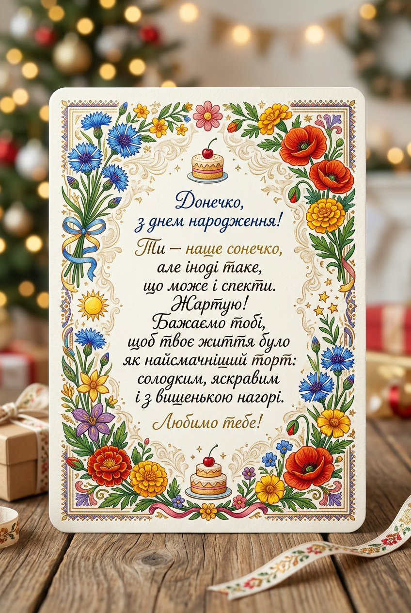 прикольні привітання з днем народження доньці