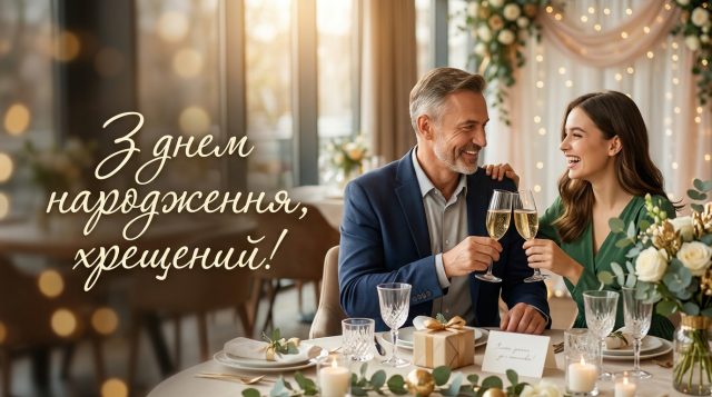 Привітання з днем народження хрещеному: картинки, листівки та щирі слова