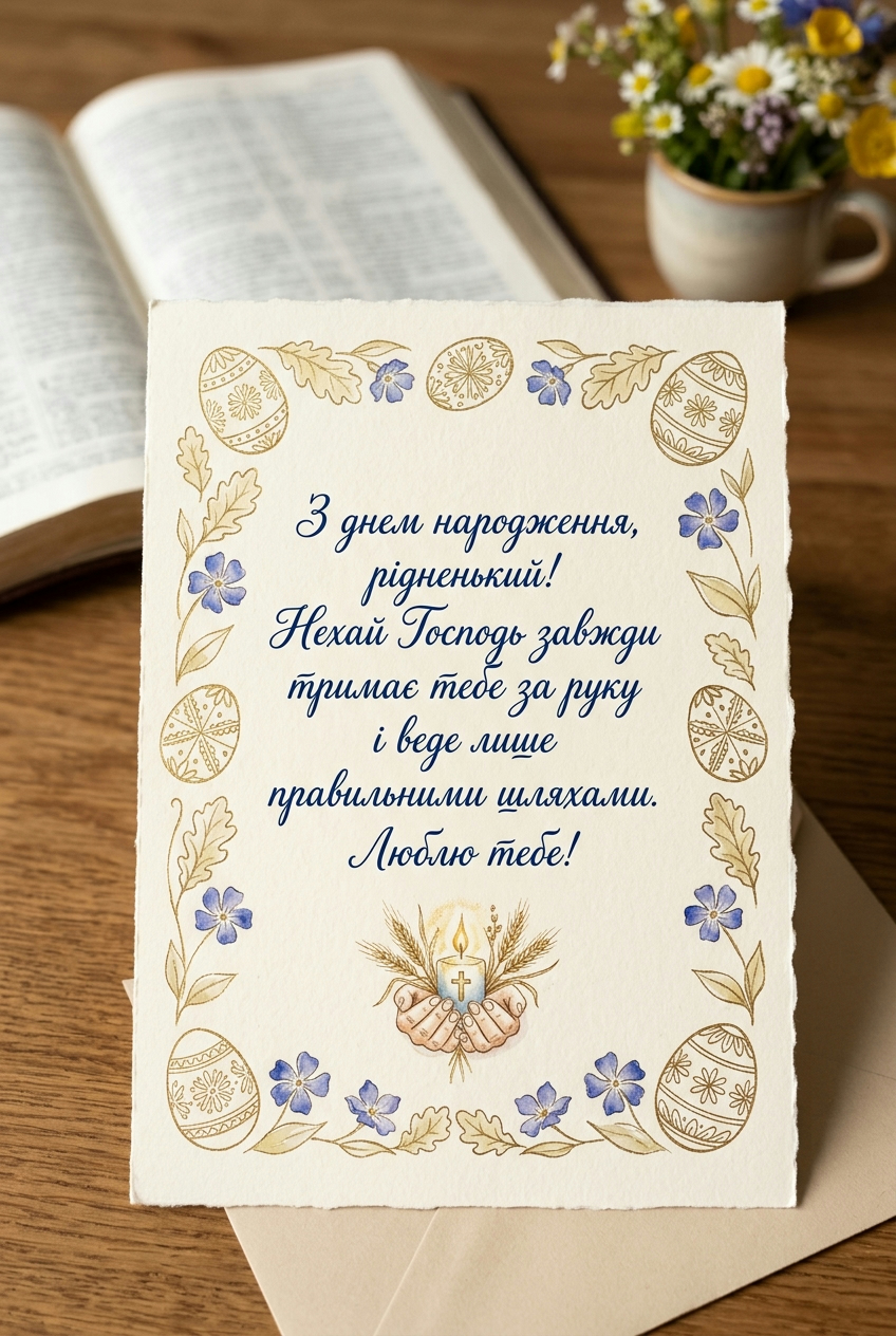 щирі божі привітання з днем народження своїми словами