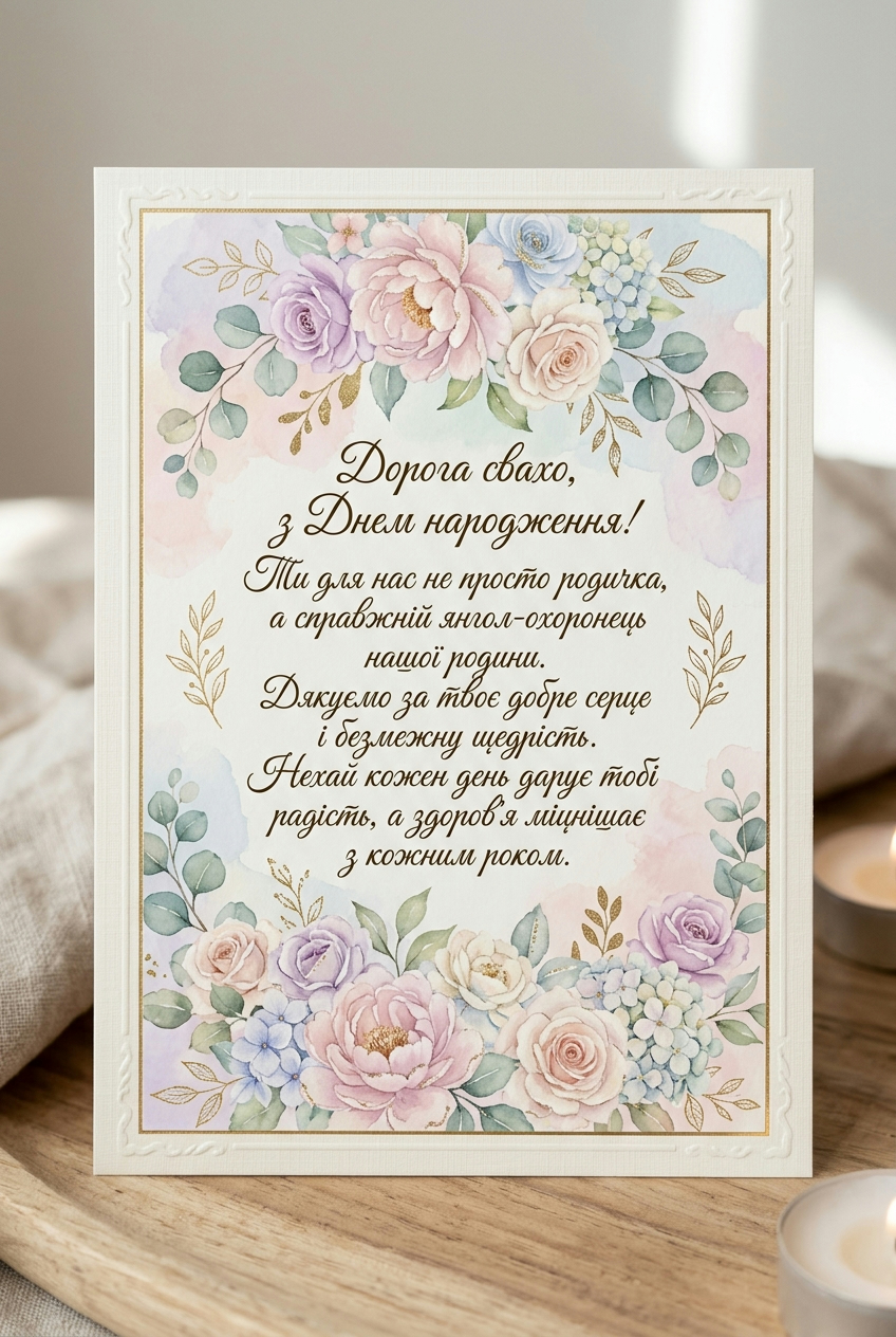 щирі привітання свасі з днем народження своїми словами