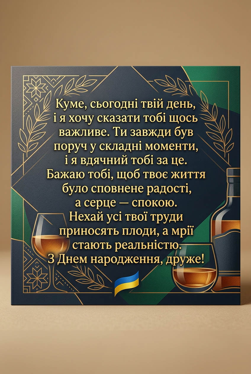 щирі привітання з днем народження куму своїми словами