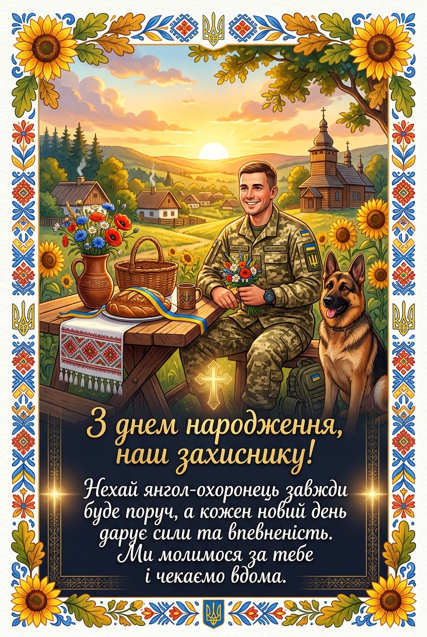 щирі привітання з днем народження військовому своїми словами