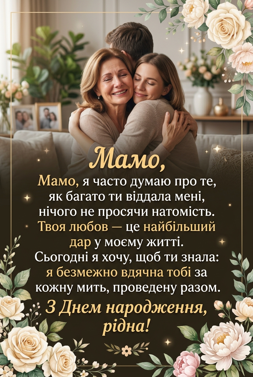 зворушливі привітання для мами до сліз