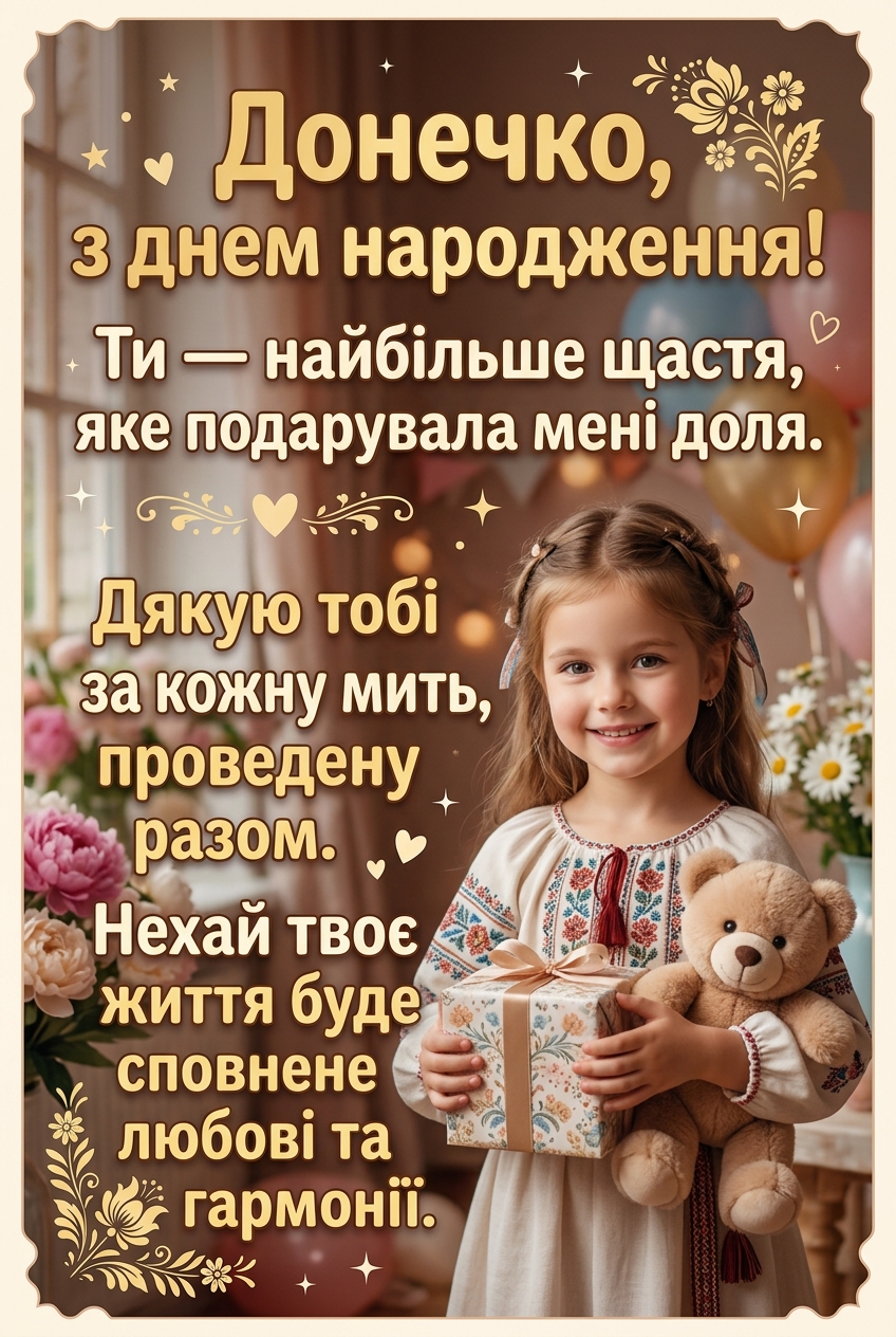 зворушливі привітання до сліз для доньки