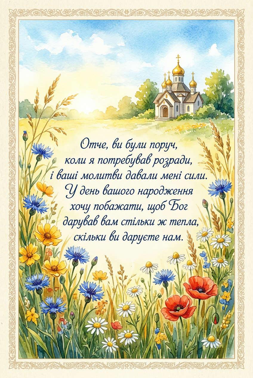 зворушливі привітання священика з днем народження до сліз