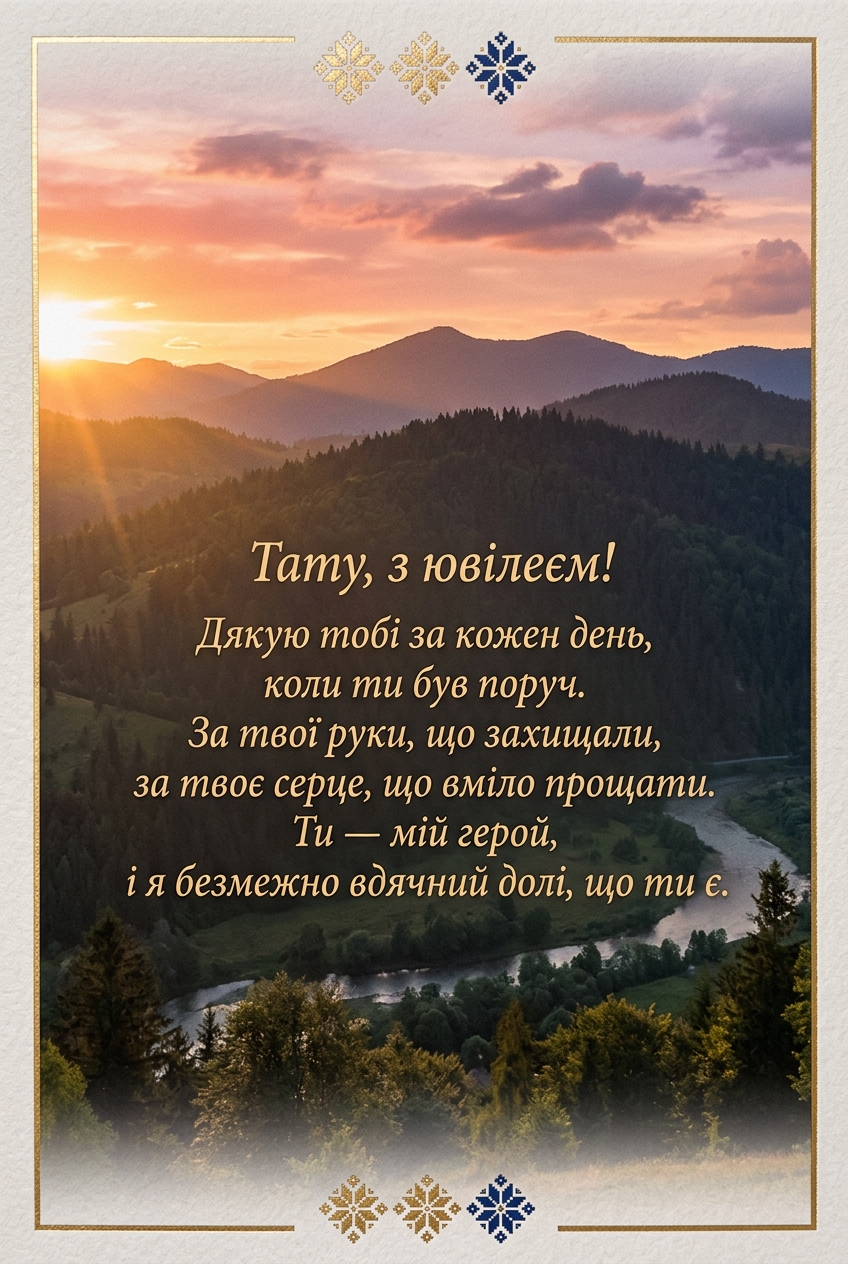 зворушливі привітання з ювілеєм мужчині до сліз