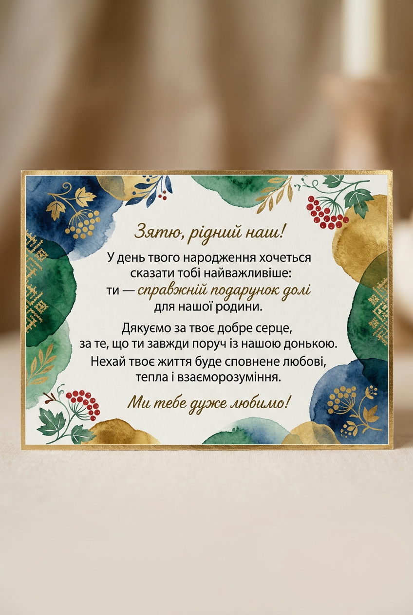 зворушливі привітання зятю до сліз