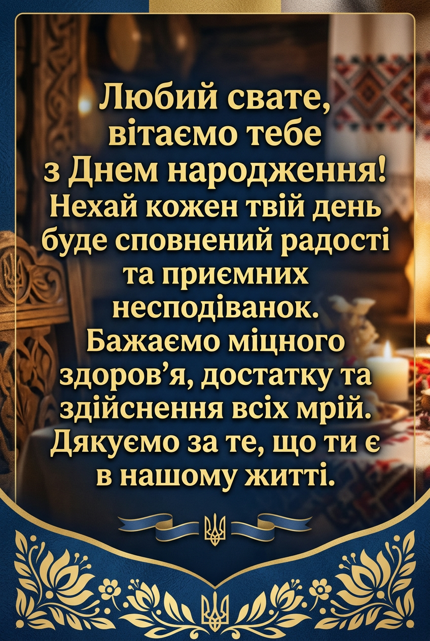 красиві привітання свата з днем народження