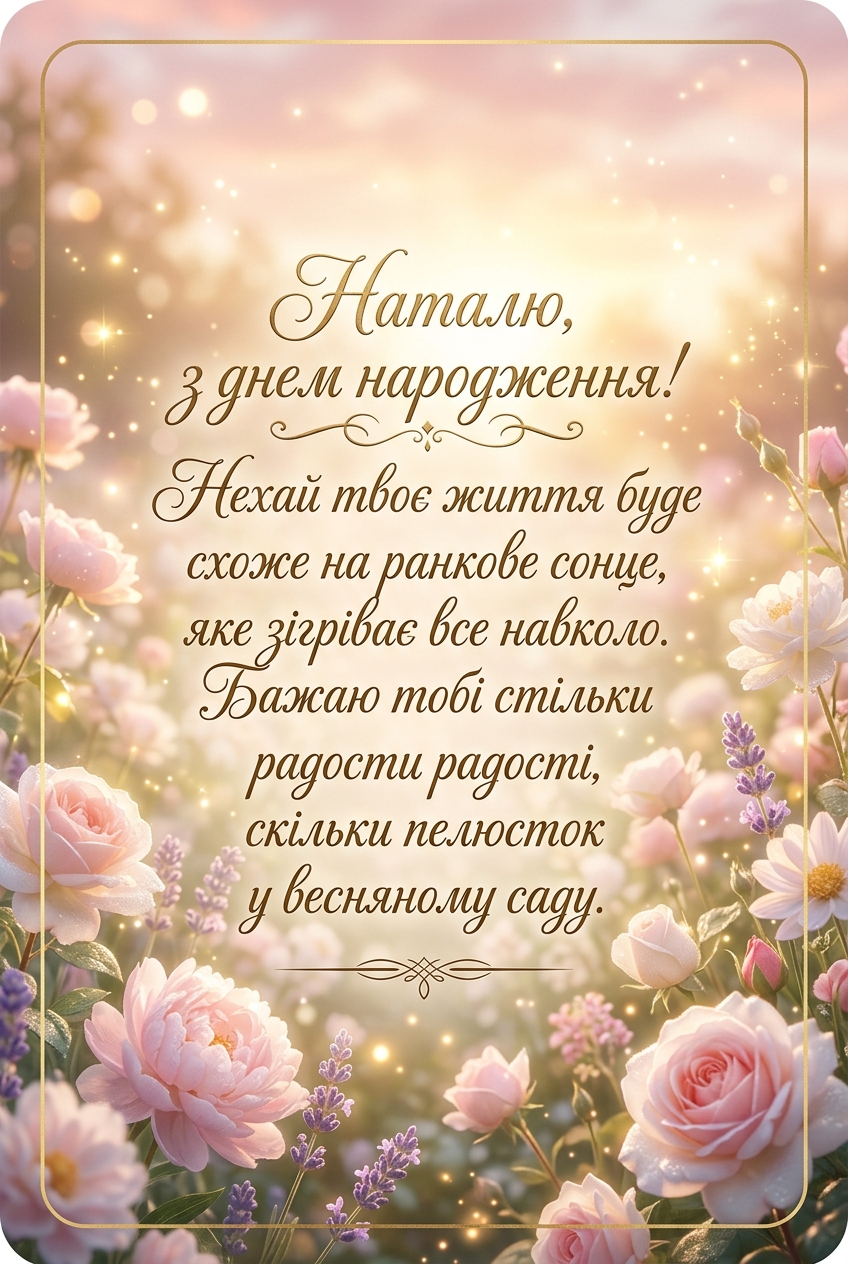 красиві привітання з днем народження наталія