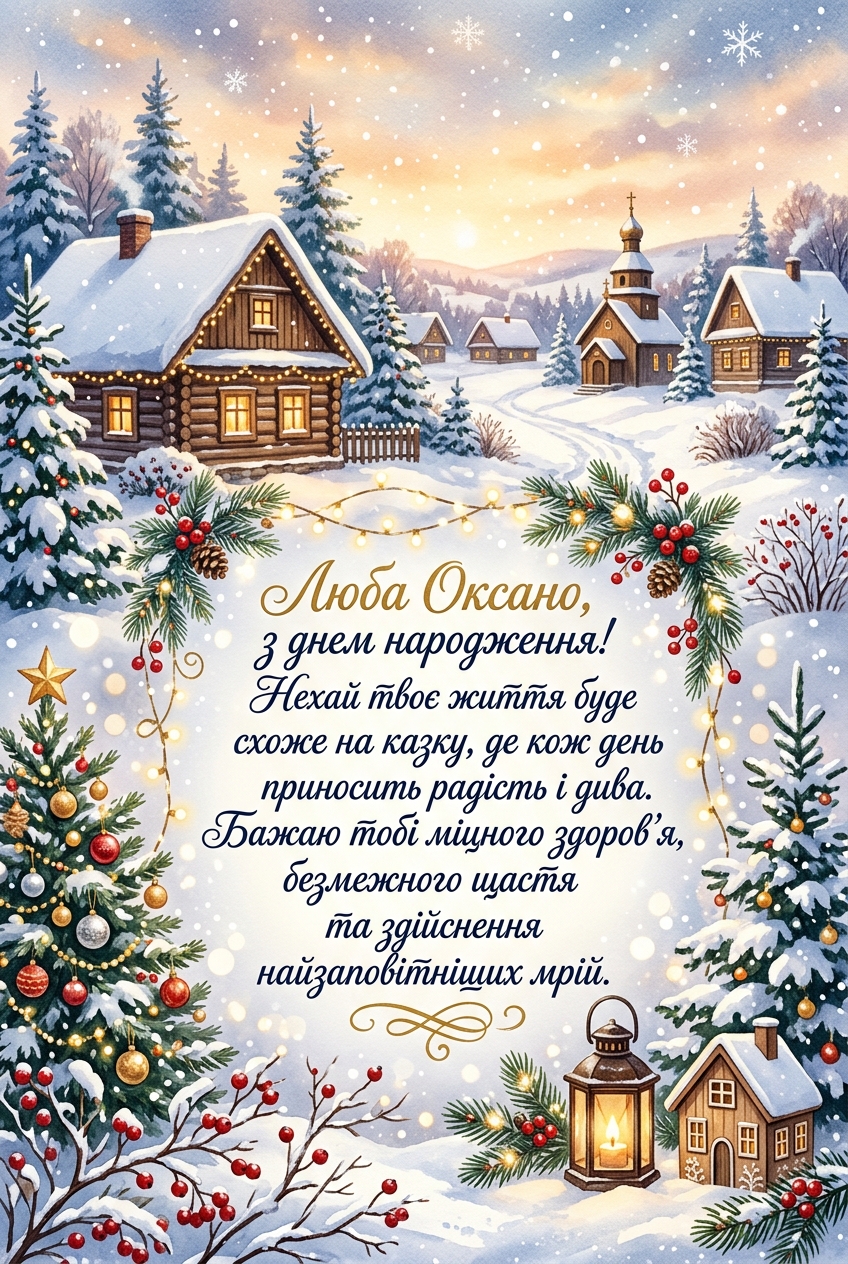 красиві привітання з днем народження оксано