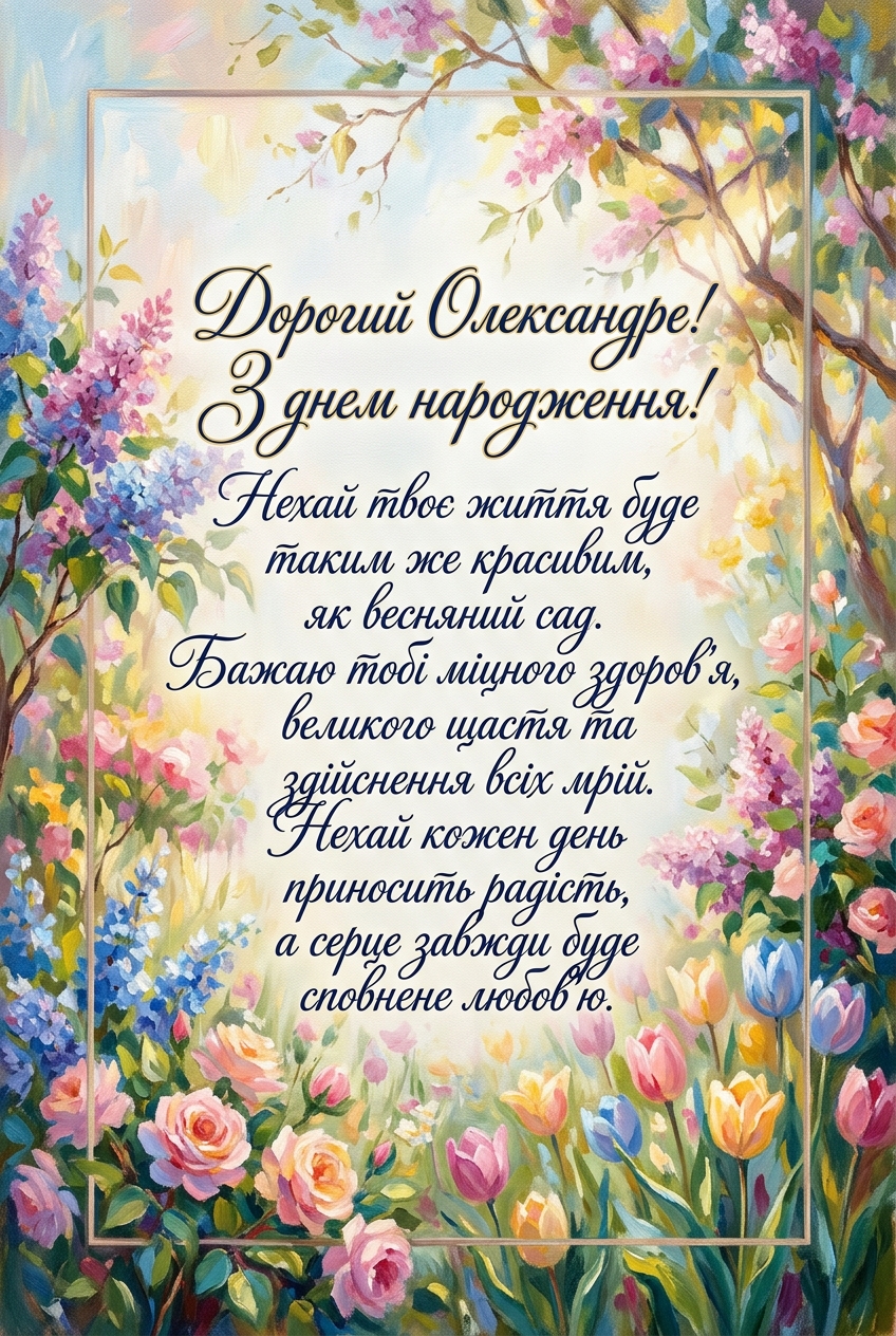 красиві привітання з днем народження олександр