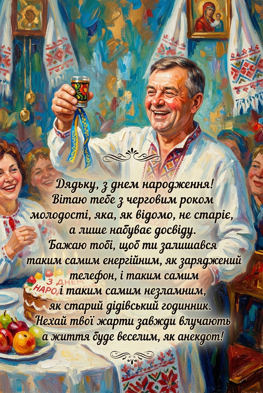 прикольні привітання, які розсмішать дядька
