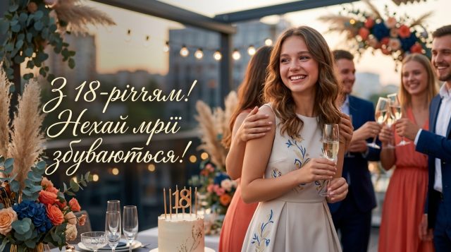Привітання з 18 річчям дівчині: найкращі картинки та слова