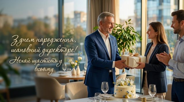 Привітання з днем народження директору: картинки, слова та побажання