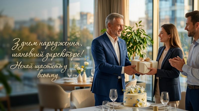 Привітання з днем народження директору: картинки, слова та побажання