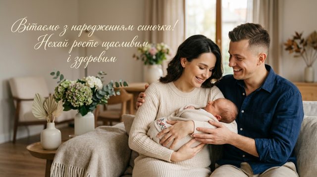 Привітання з народженням синочка: зворушливі картинки та слова для найщасливішої миті