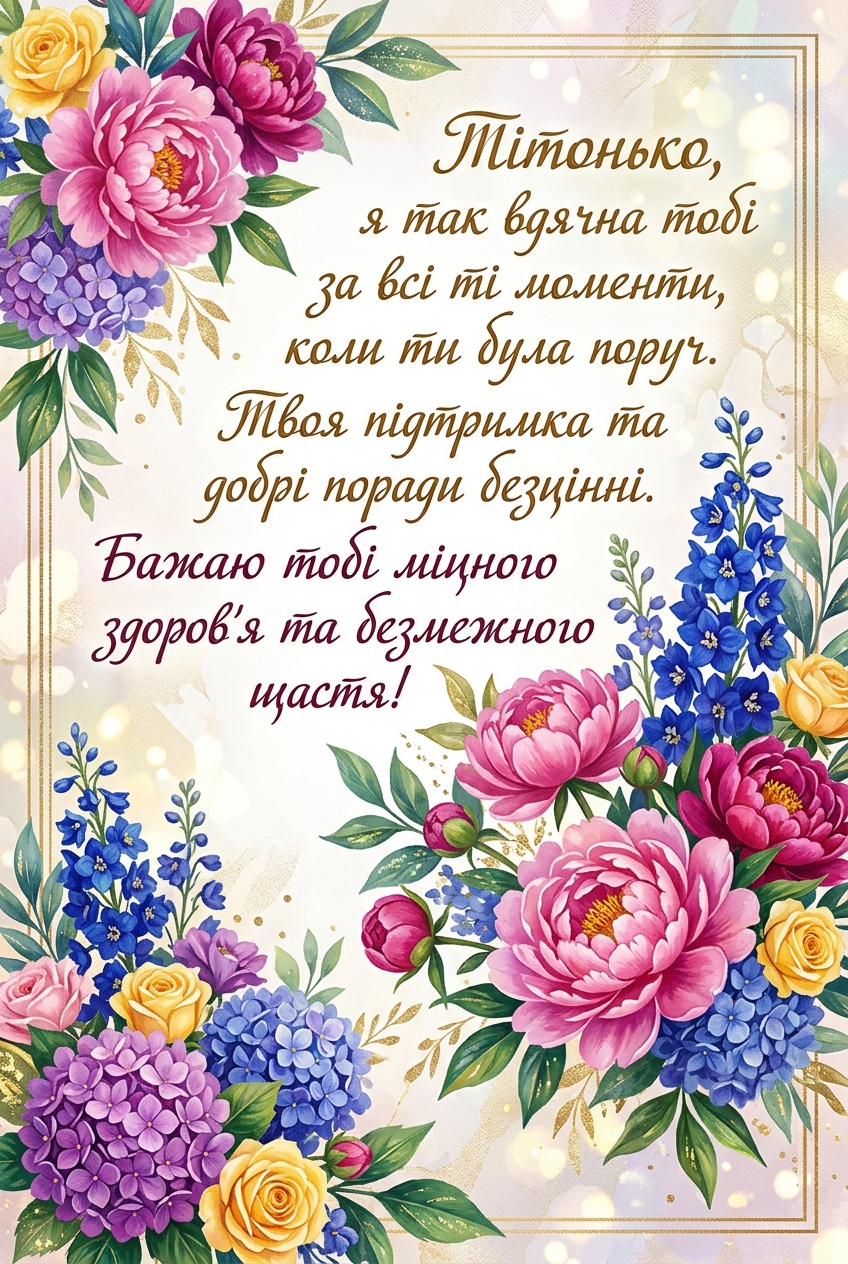 щирі привітання тітці своїми словами у прозі