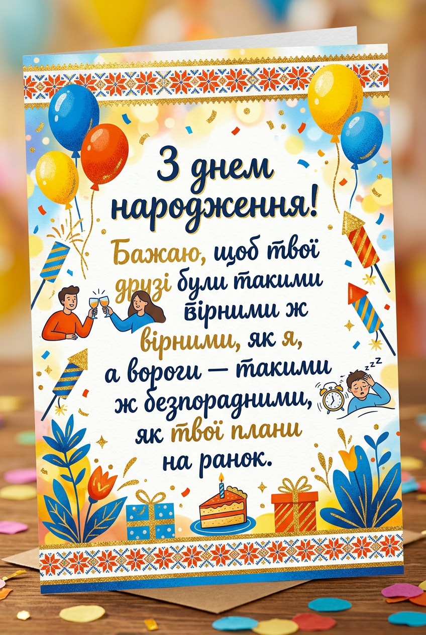 смішні привітання з днем народження для друзів