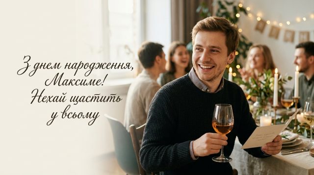 З днем народження Максим: картинки, листівки та щирі привітання