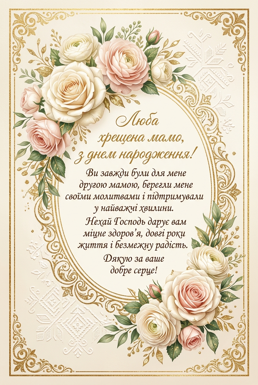 зворушливі до сліз привітання хрещеній мамі