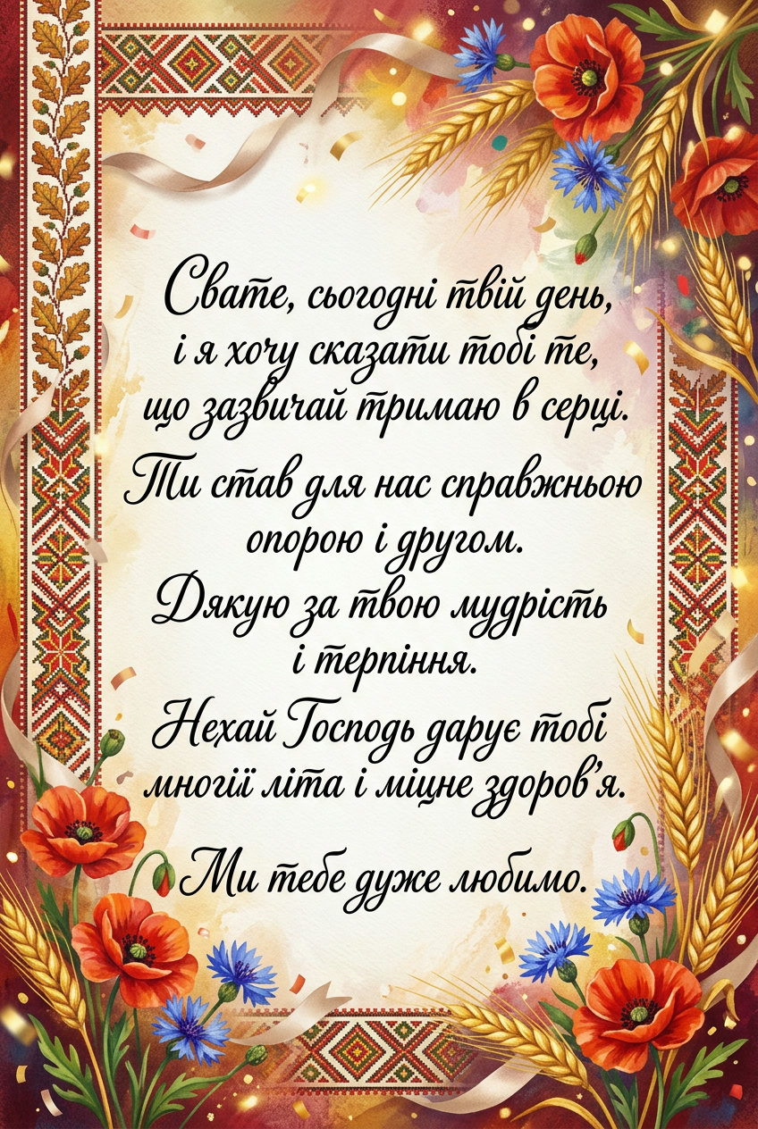 зворушливі до сліз привітання свата