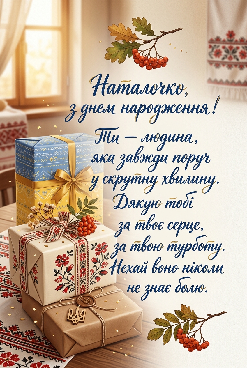 зворушливі привітання до сліз для наталі